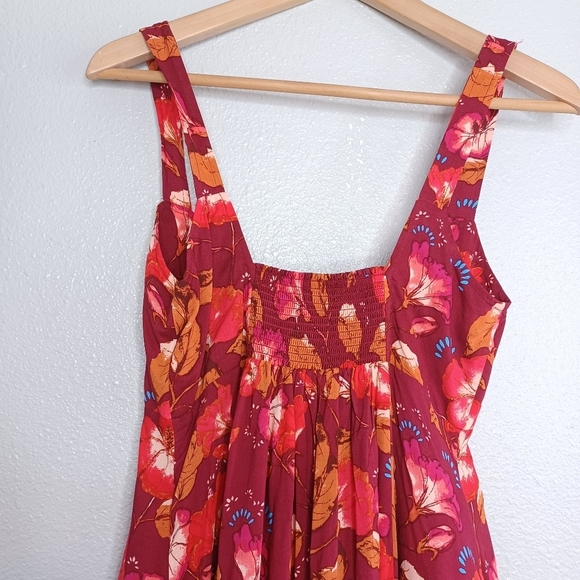 Intimately Free People Lattice Lovers Lace-Up Floral Ruffle Mini Dress - Picture 6 of 14